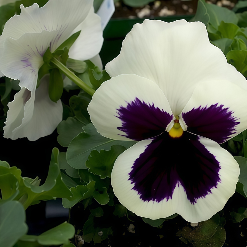 Pansy Seeds - White Spot