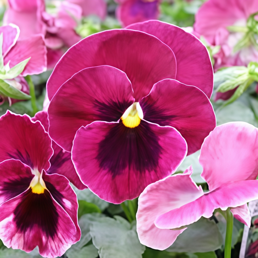 Pansy Seeds - Wine Red With Spots