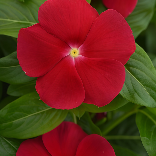 Vinca Seeds Catharanthus Roseus Deep Red Small Flower with Core