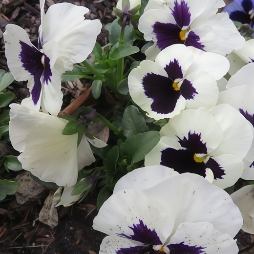 Pansy Seeds - White Spot