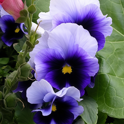 Pansy Seeds - Blue White Wing