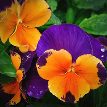 Pansy Seeds - Purple With Yellow Spots