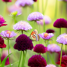 Scabiosa Seeds - Purplish Red